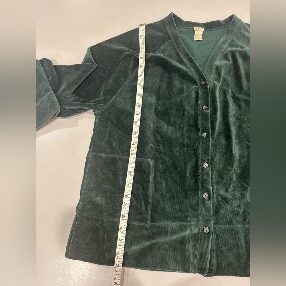 J. Jill Dark Green Stretch Cardigan - Picture 4 of 4